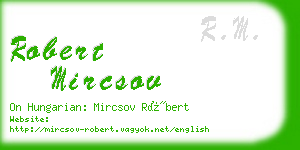 robert mircsov business card